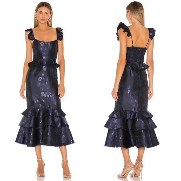 V Chapman Violet Dress in Navy Size 6 - Picture 1 of 7